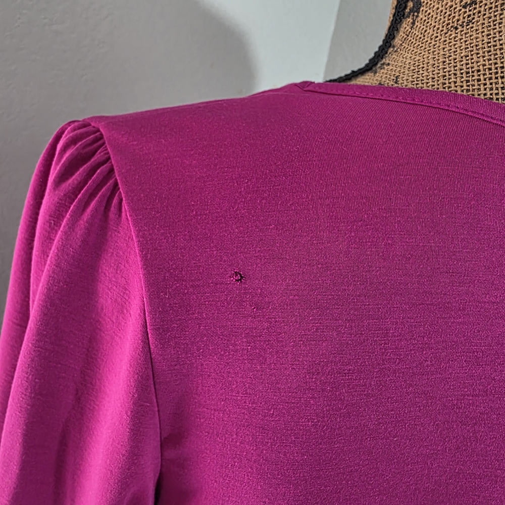 Chic Magenta Long Sleeve Dress - Picture 3 of 4